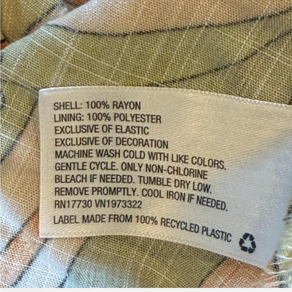 Women’s Retro Print Green & Orange Low Cut Mini Dress Small - Picture 6 of 7